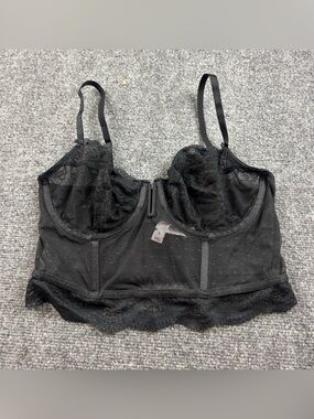 AUDEN Women’s Black Lace Corset Underwire Bra Cup Size: Medium